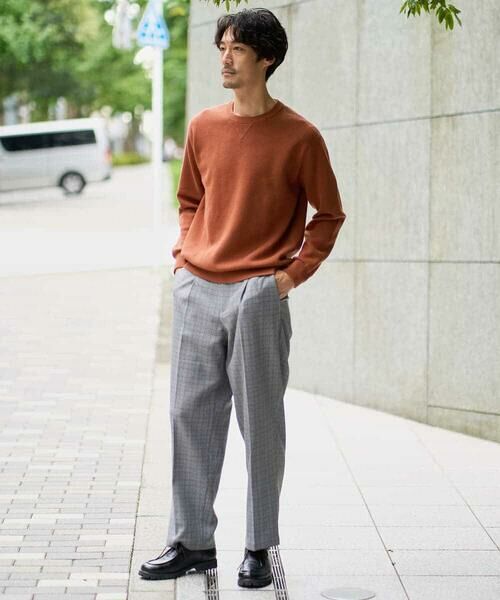 a.v.v / アー・ヴェ・ヴェ チノ・ワークパンツ | 【イージーケア/毛玉になりにくい】LANATECチェックワンタックワイドイージースラックス【洗濯機で洗える/ストレッチ】 | 詳細10