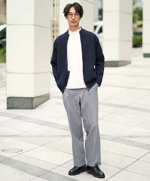 a.v.v / アー・ヴェ・ヴェ チノ・ワークパンツ | 【イージーケア/毛玉になりにくい】LANATECチェックワンタックワイドイージースラックス【洗濯機で洗える/ストレッチ】 | 詳細14