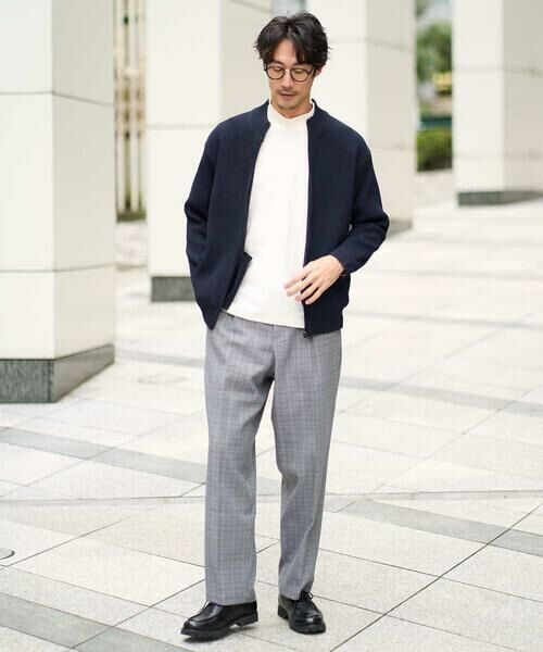 a.v.v / アー・ヴェ・ヴェ チノ・ワークパンツ | 【イージーケア/毛玉になりにくい】LANATECチェックワンタックワイドイージースラックス【洗濯機で洗える/ストレッチ】 | 詳細15