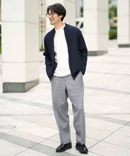 a.v.v / アー・ヴェ・ヴェ チノ・ワークパンツ | 【イージーケア/毛玉になりにくい】LANATECチェックワンタックワイドイージースラックス【洗濯機で洗える/ストレッチ】 | 詳細16