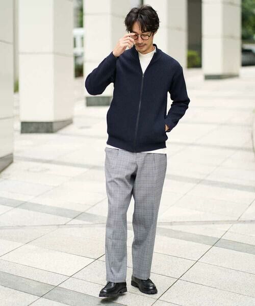 a.v.v / アー・ヴェ・ヴェ チノ・ワークパンツ | 【イージーケア/毛玉になりにくい】LANATECチェックワンタックワイドイージースラックス【洗濯機で洗える/ストレッチ】 | 詳細17