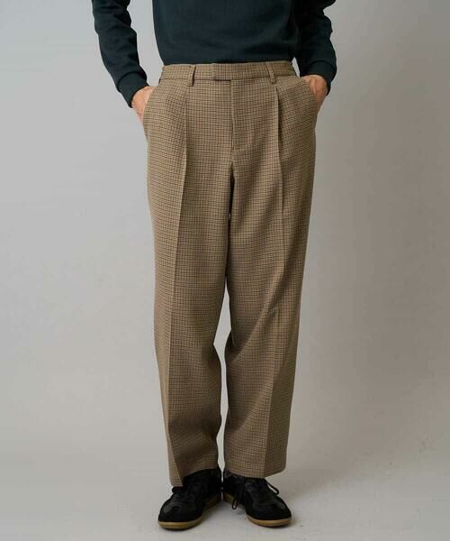 a.v.v / アー・ヴェ・ヴェ チノ・ワークパンツ | 【イージーケア/毛玉になりにくい】LANATECチェックワンタックワイドイージースラックス【洗濯機で洗える/ストレッチ】 | 詳細24