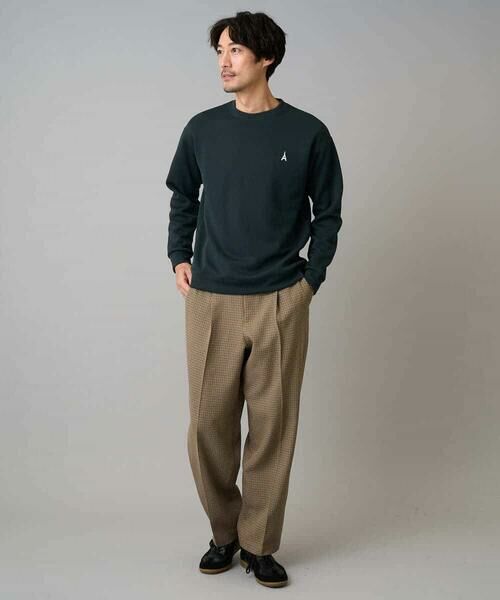 a.v.v / アー・ヴェ・ヴェ チノ・ワークパンツ | 【イージーケア/毛玉になりにくい】LANATECチェックワンタックワイドイージースラックス【洗濯機で洗える/ストレッチ】 | 詳細3