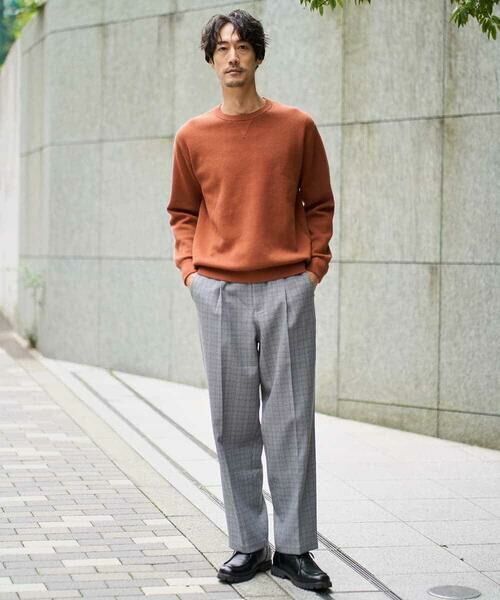 a.v.v / アー・ヴェ・ヴェ チノ・ワークパンツ | 【イージーケア/毛玉になりにくい】LANATECチェックワンタックワイドイージースラックス【洗濯機で洗える/ストレッチ】 | 詳細7