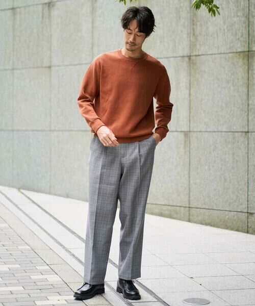 a.v.v / アー・ヴェ・ヴェ チノ・ワークパンツ | 【イージーケア/毛玉になりにくい】LANATECチェックワンタックワイドイージースラックス【洗濯機で洗える/ストレッチ】 | 詳細8