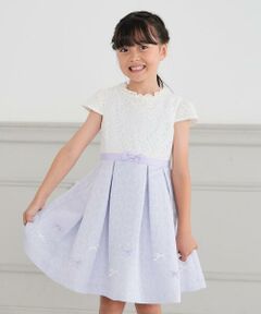 a.v.v / アー・ヴェ・ヴェ ドレス | [110-130]【セレモニー/オケージョン/結婚式】フラワージャガードフィット＆フレアワンピース