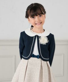 a.v.v / アー・ヴェ・ヴェ ノーカラージャケット | [110-130]【セレモニー/オケージョン/結婚式】衿付きセレモニーボレロ