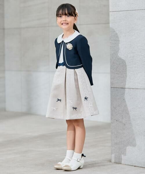 a.v.v / アー・ヴェ・ヴェ ノーカラージャケット | [110-130]【セレモニー/オケージョン/結婚式】衿付きセレモニーボレロ | 詳細13