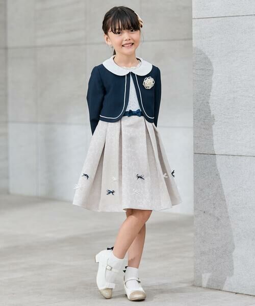 a.v.v / アー・ヴェ・ヴェ ノーカラージャケット | [110-130]【セレモニー/オケージョン/結婚式】衿付きセレモニーボレロ | 詳細14