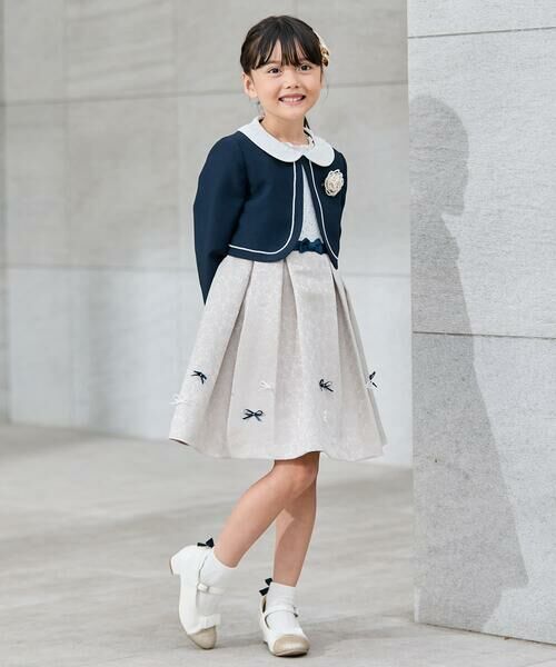 a.v.v / アー・ヴェ・ヴェ ノーカラージャケット | [110-130]【セレモニー/オケージョン/結婚式】衿付きセレモニーボレロ | 詳細15