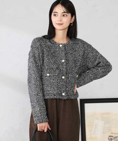 a.v.v / アー・ヴェ・ヴェ カーディガン・ボレロ | ツイードニットジャケット