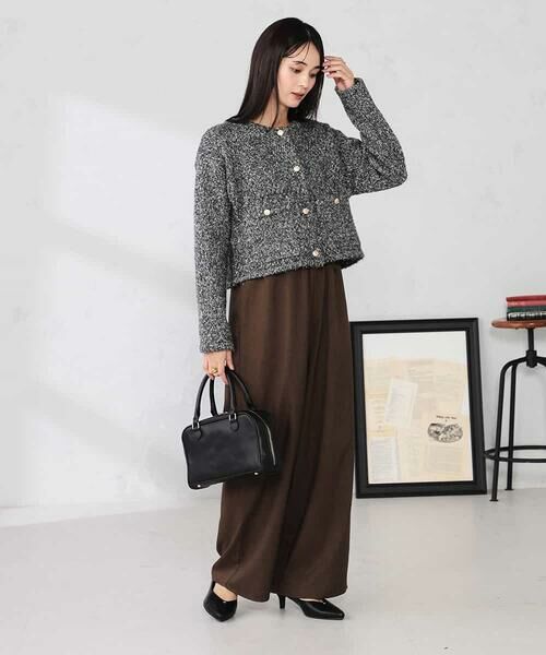 a.v.v / アー・ヴェ・ヴェ カーディガン・ボレロ | ツイードニットジャケット | 詳細5