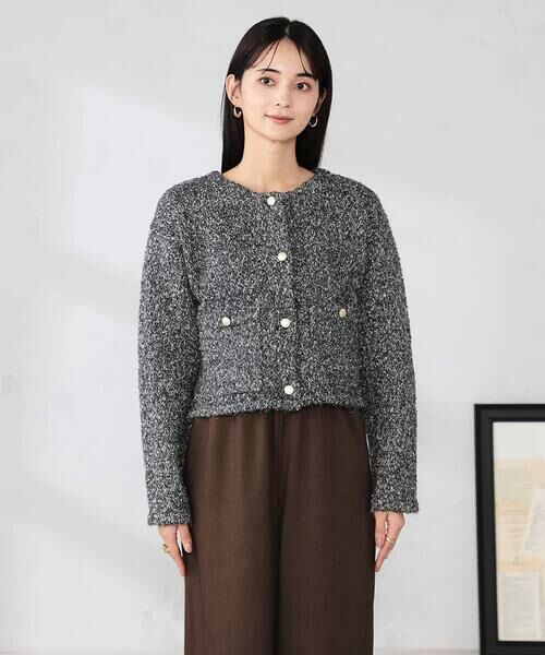 a.v.v / アー・ヴェ・ヴェ カーディガン・ボレロ | ツイードニットジャケット | 詳細6