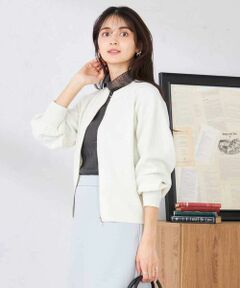 a.v.v / アー・ヴェ・ヴェ カーディガン・ボレロ | バックギャザーニットブルゾン