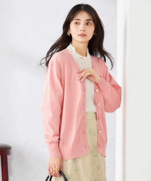 a.v.v / アー・ヴェ・ヴェ カーディガン・ボレロ | スウェットライクVネックカーディガン | 詳細1