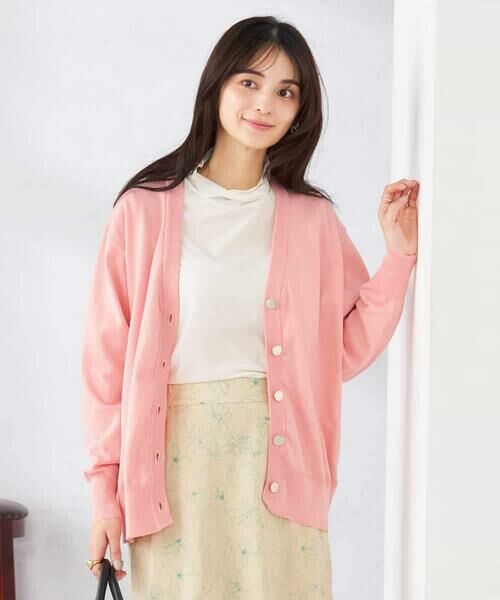 a.v.v / アー・ヴェ・ヴェ カーディガン・ボレロ | スウェットライクVネックカーディガン | 詳細2