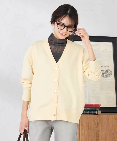 a.v.v / アー・ヴェ・ヴェ カーディガン・ボレロ | スウェットライクVネックカーディガン | 詳細7