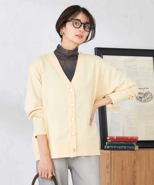 a.v.v / アー・ヴェ・ヴェ カーディガン・ボレロ | スウェットライクVネックカーディガン | 詳細8