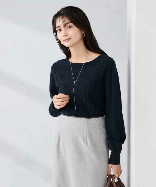 a.v.v / アー・ヴェ・ヴェ ニット・セーター | アーガイルパフスリーブニット | 詳細9