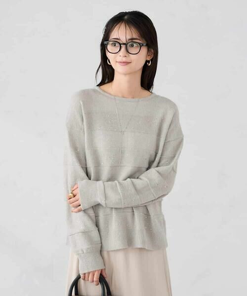 a.v.v / アー・ヴェ・ヴェ ニット・セーター | スパンコールボーダーニット | 詳細12