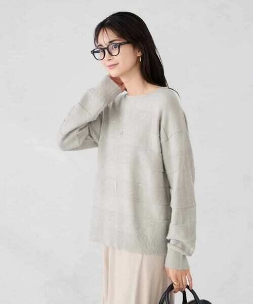 a.v.v / アー・ヴェ・ヴェ ニット・セーター | スパンコールボーダーニット | 詳細14