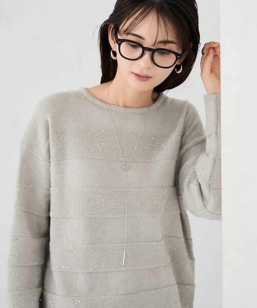 a.v.v / アー・ヴェ・ヴェ ニット・セーター | スパンコールボーダーニット | 詳細20