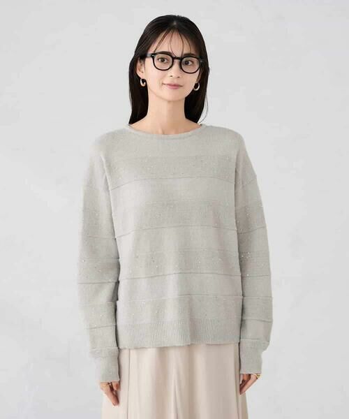 a.v.v / アー・ヴェ・ヴェ ニット・セーター | スパンコールボーダーニット | 詳細21