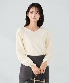 a.v.v / アー・ヴェ・ヴェ ニット・セーター | 【WEB限定】ゴールドボタンVネックニット