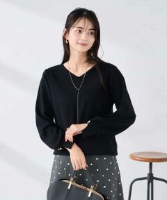 a.v.v / アー・ヴェ・ヴェ ニット・セーター | 【WEB限定】ゴールドボタンVネックニット