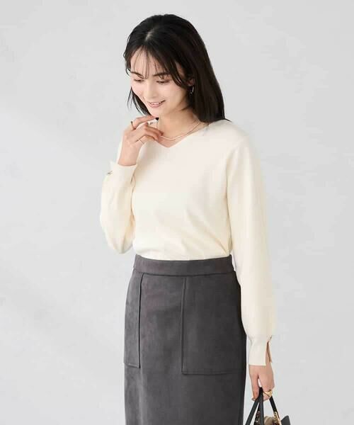 a.v.v / アー・ヴェ・ヴェ ニット・セーター | 【WEB限定】ゴールドボタンVネックニット | 詳細18