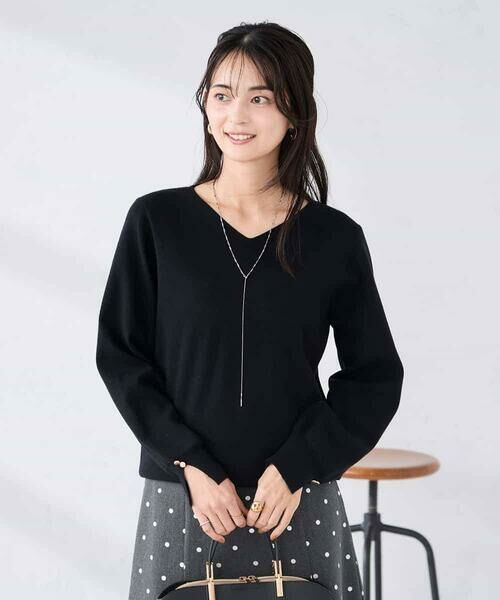 a.v.v / アー・ヴェ・ヴェ ニット・セーター | 【WEB限定】ゴールドボタンVネックニット | 詳細30