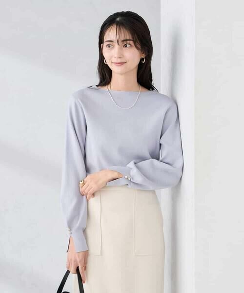 a.v.v / アー・ヴェ・ヴェ ニット・セーター | 【WEB限定】ゴールドボタンボートネックニット | 詳細15