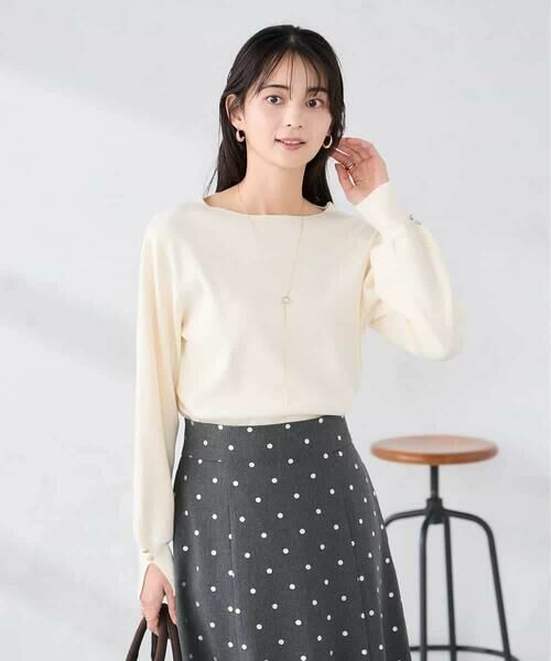 a.v.v / アー・ヴェ・ヴェ ニット・セーター | 【WEB限定】ゴールドボタンボートネックニット | 詳細22