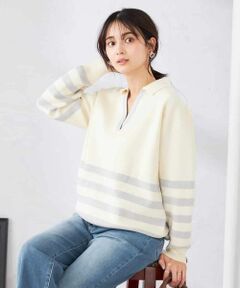 a.v.v / アー・ヴェ・ヴェ ニット・セーター | ヘンリーネックボーダーニット