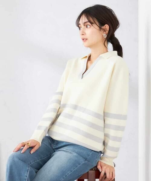 a.v.v / アー・ヴェ・ヴェ ニット・セーター | ヘンリーネックボーダーニット | 詳細11