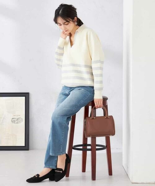 a.v.v / アー・ヴェ・ヴェ ニット・セーター | ヘンリーネックボーダーニット | 詳細14