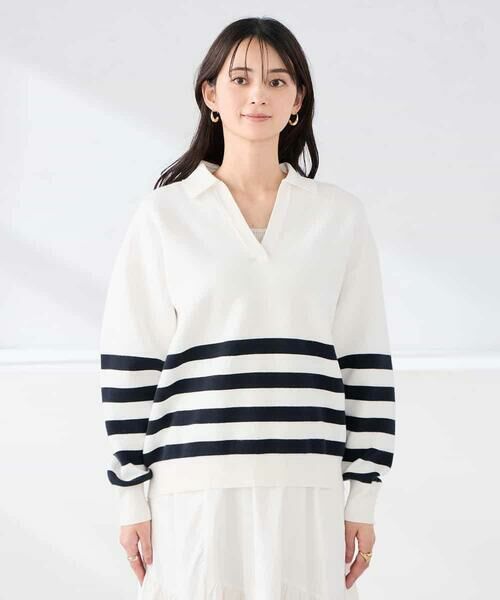 a.v.v / アー・ヴェ・ヴェ ニット・セーター | ヘンリーネックボーダーニット | 詳細21