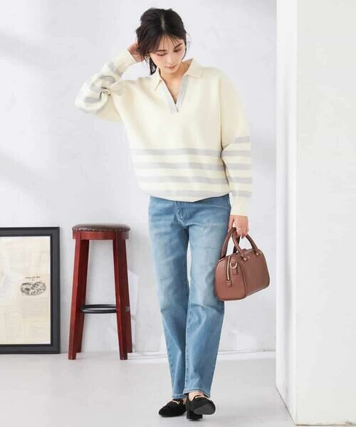 a.v.v / アー・ヴェ・ヴェ ニット・セーター | ヘンリーネックボーダーニット | 詳細6