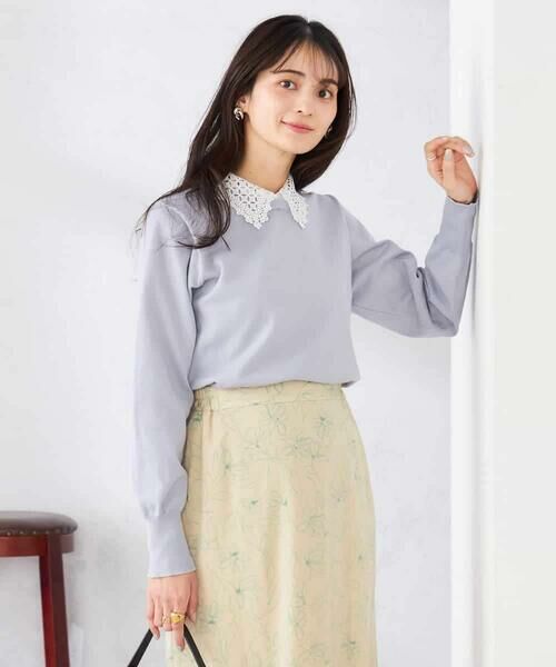 a.v.v / アー・ヴェ・ヴェ ニット・セーター | 【2WAY】レース衿付ニットプルオーバー | 詳細16