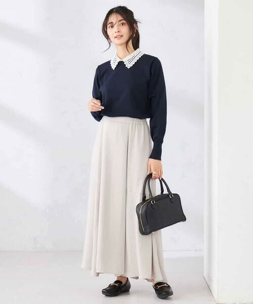 a.v.v / アー・ヴェ・ヴェ ニット・セーター | 【2WAY】レース衿付ニットプルオーバー | 詳細7