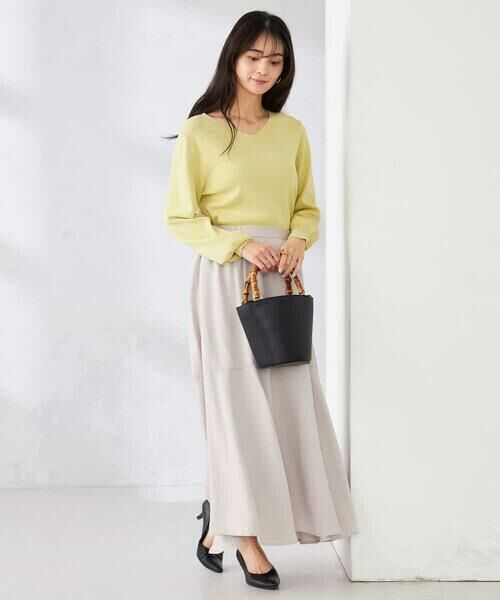 a.v.v / アー・ヴェ・ヴェ ニット・セーター | 【洗える/UVカット】Vネックパフスリーブニット | 詳細13