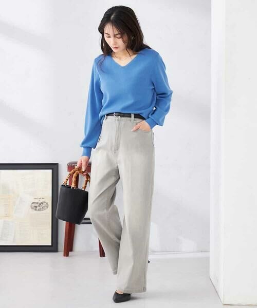 a.v.v / アー・ヴェ・ヴェ ニット・セーター | 【洗える/UVカット】Vネックパフスリーブニット | 詳細18