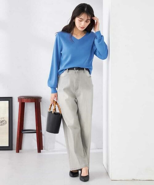 a.v.v / アー・ヴェ・ヴェ ニット・セーター | 【洗える/UVカット】Vネックパフスリーブニット | 詳細21