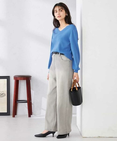 a.v.v / アー・ヴェ・ヴェ ニット・セーター | 【洗える/UVカット】Vネックパフスリーブニット | 詳細22