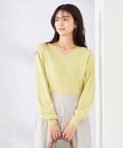 a.v.v / アー・ヴェ・ヴェ ニット・セーター | 【洗える/UVカット】Vネックパフスリーブニット | 詳細6