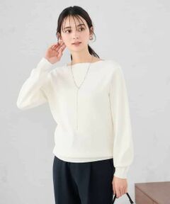 a.v.v / アー・ヴェ・ヴェ ニット・セーター | 【WEB限定/洗える/UVカット】ボートネックパフスリーブニット