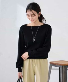 a.v.v / アー・ヴェ・ヴェ ニット・セーター | 【WEB限定/洗える/UVカット】ボートネックパフスリーブニット