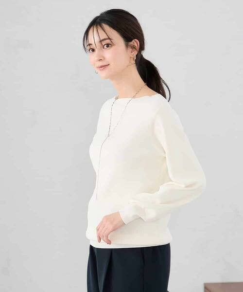 a.v.v / アー・ヴェ・ヴェ ニット・セーター | 【WEB限定/洗える/UVカット】ボートネックパフスリーブニット | 詳細4