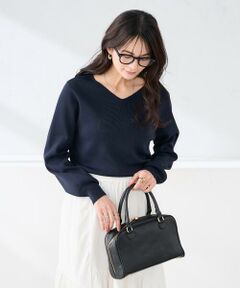 a.v.v / アー・ヴェ・ヴェ ニット・セーター | 【WEB限定/洗える/UVカット】Vネックパフスリーブニット