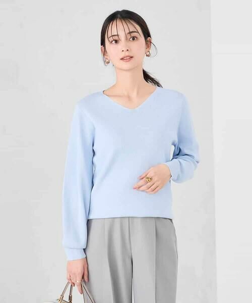 a.v.v / アー・ヴェ・ヴェ ニット・セーター | 【WEB限定/洗える/UVカット】Vネックパフスリーブニット | 詳細10